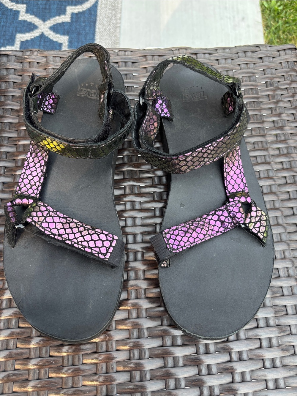 Teva Women’s Purple Snake-Print Sport Sandals